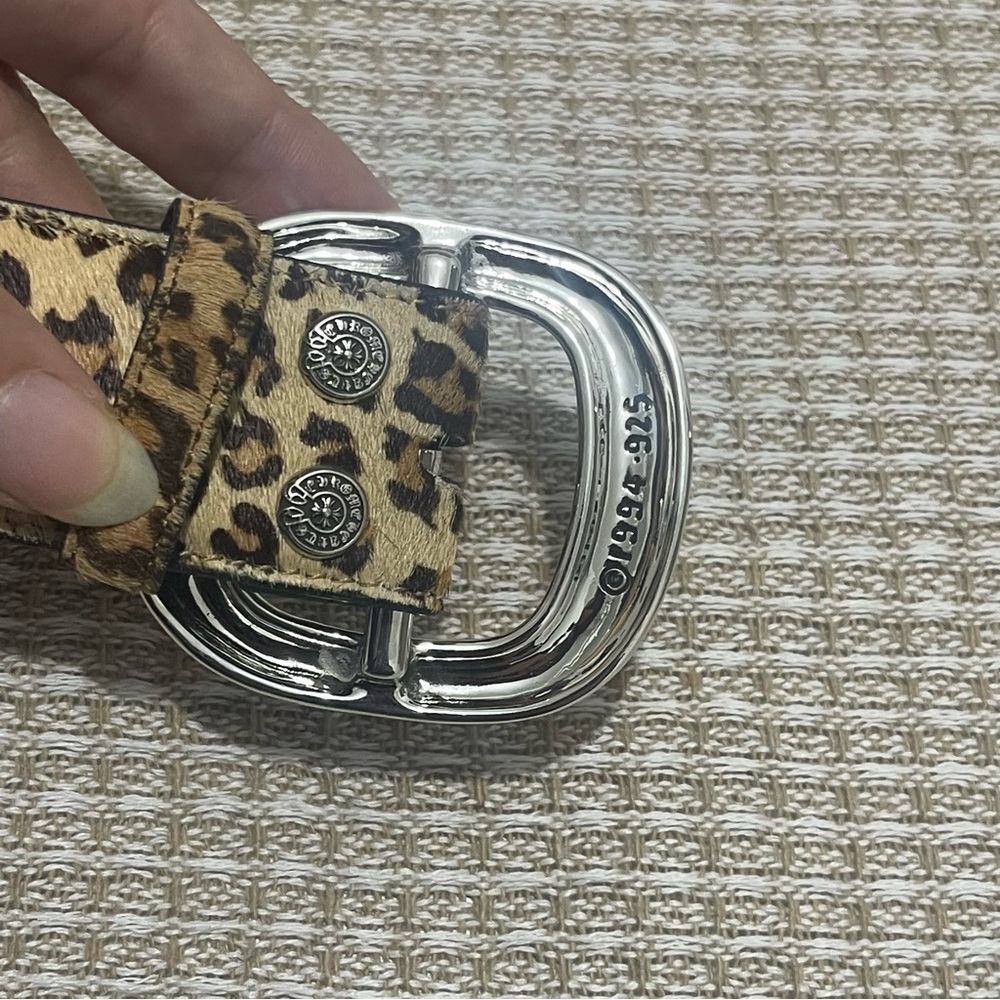 Chrome Hearts Leopard Print Belt with Silver Buckle - Picture 7 of 10